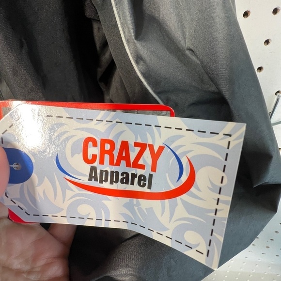 NWT Crazy Apparel Arizona Windbreaker Jacket With Removable Hood size large - Picture 6 of 10